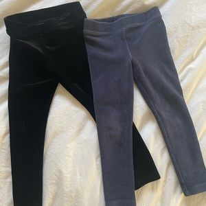 JCrew 3T leggings. Black velvet and navy corduroy leggings. Great condition